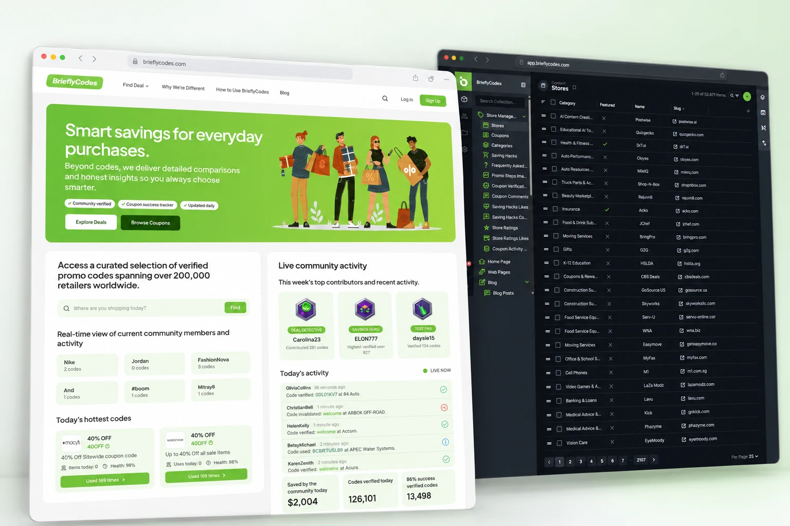 BrieflyCodes platform preview
