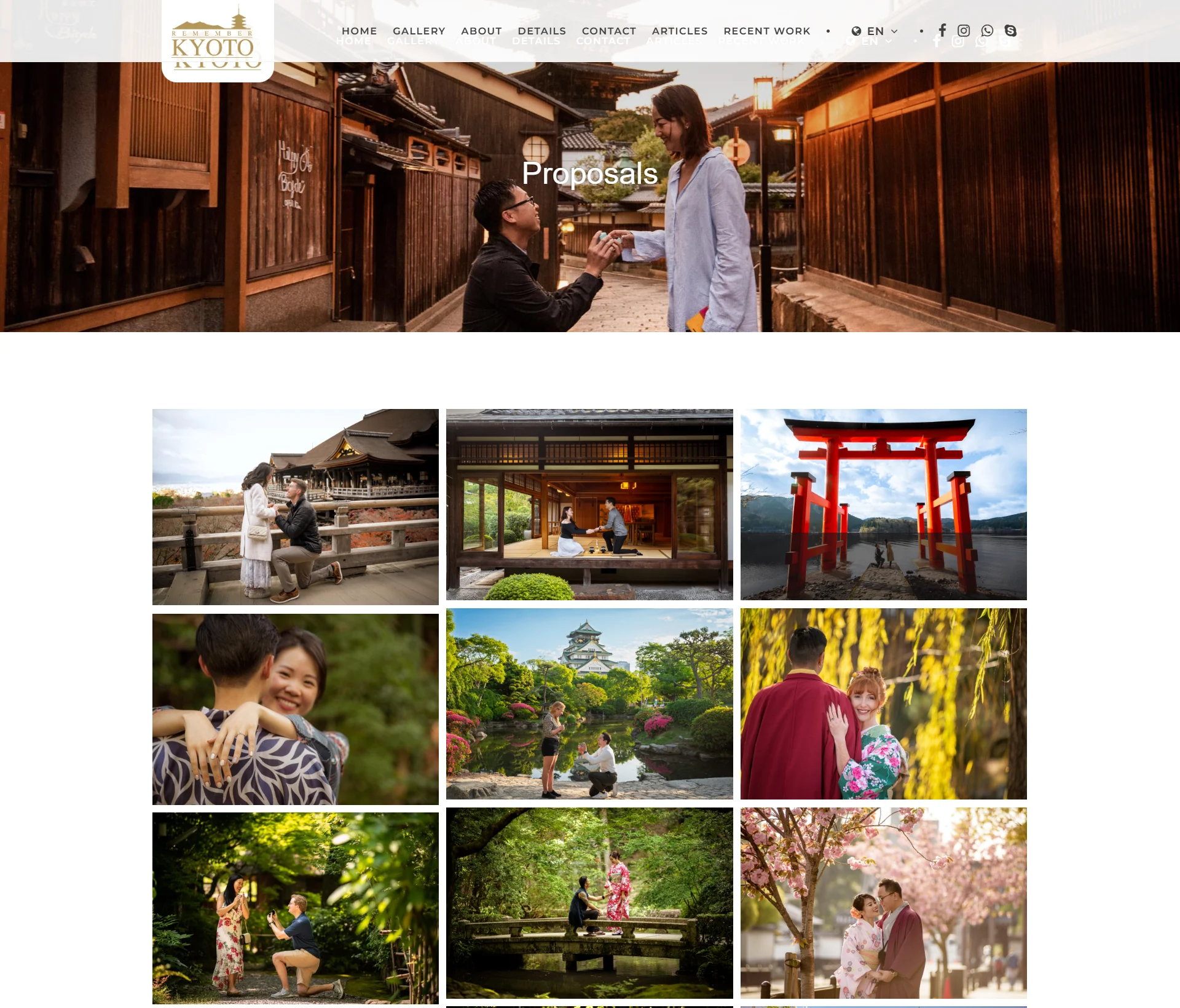 An immersive proposal gallery — Remember Kyoto