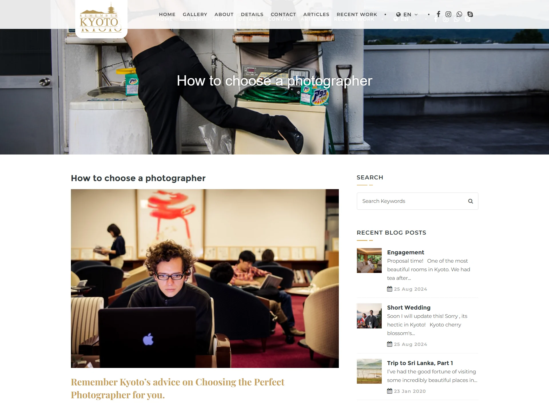A complete editorial template — Remember Kyoto