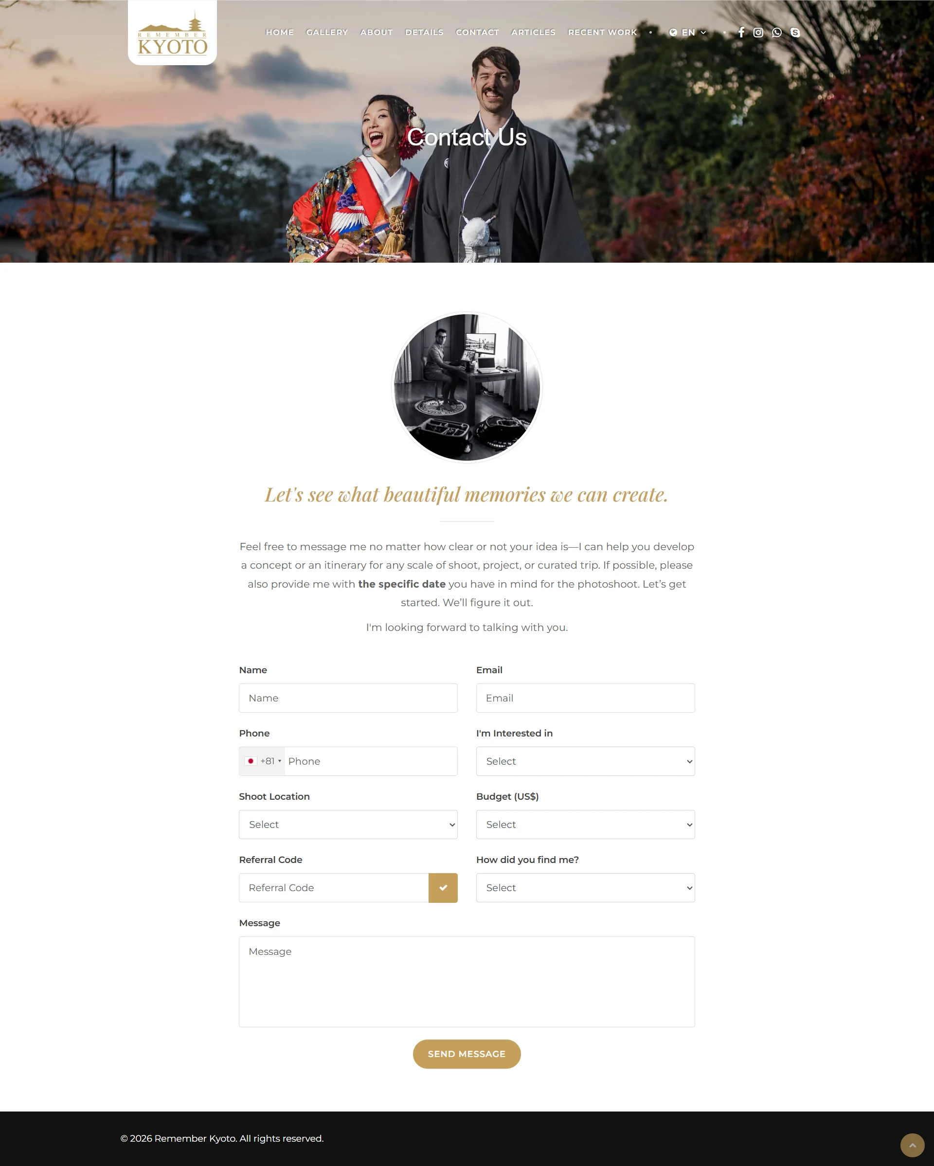 An enquiry with useful context — Remember Kyoto